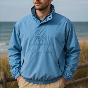 Tres Bien Light Blue Windbreaker Jacket‎